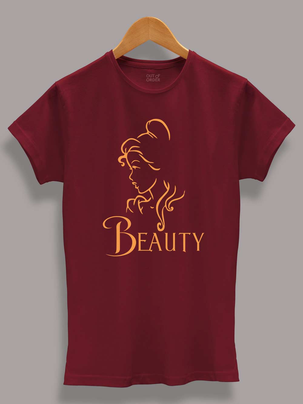 1. Buy Beauty and the Beast Couple T-shirt Onilne at Out of Order