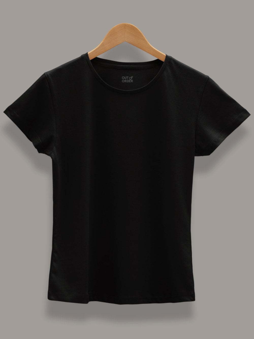 Classy, Cool Women's Black T-shirt by Out Of Order.in