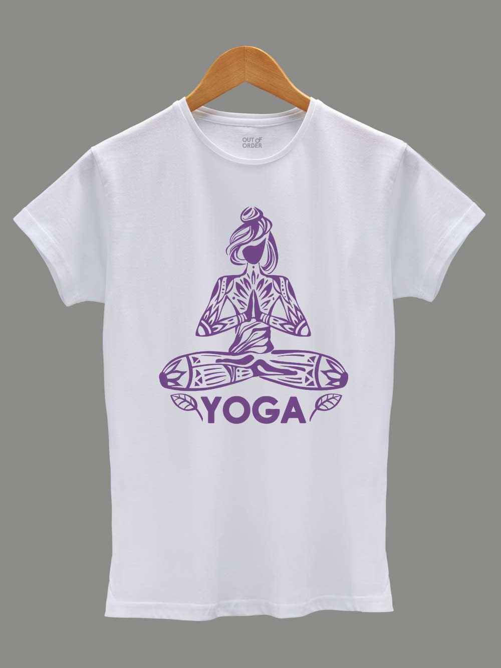 1.Pretty Meditation Yoga T-shirt Online India by Out of Order