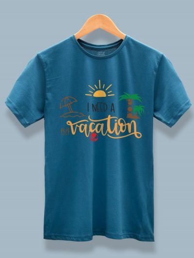 I Need a Vacation T-shirt for Men on a hanger