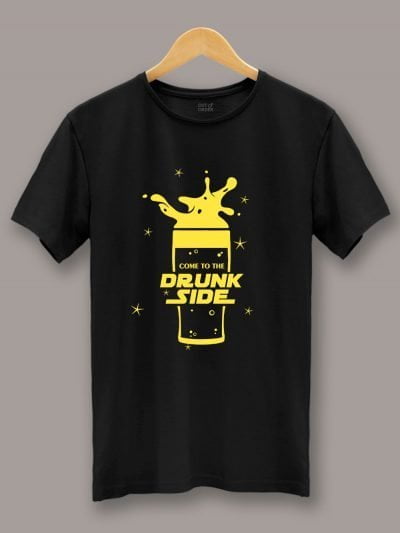 Buy Drunk Side T-shirt displayed on a hanger