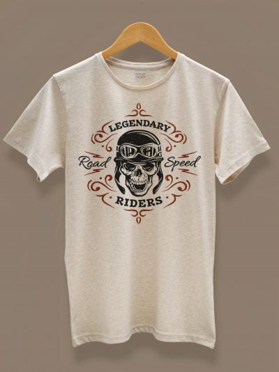 Men's Legendary Rider T-shirt displayed on a hanger