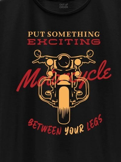 Close up of Put Something Exciting Between your Legs T-shirt