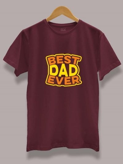 Buy Best Dad Ever T-shirt displayed on a hanger