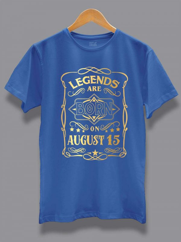 Legends are Born in August T-shirt Men's 1