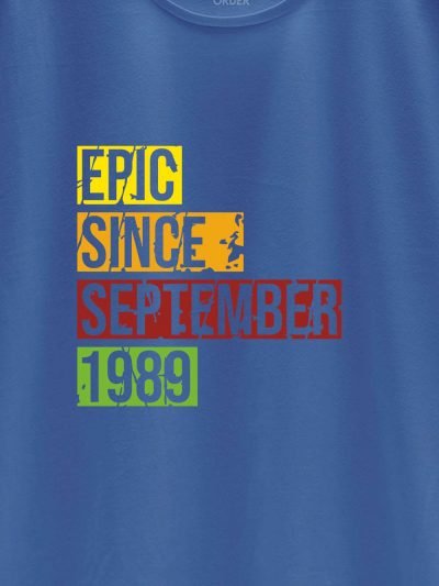 close up Epic Since Men's Birthday T-shirt design