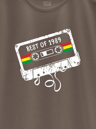 close up of Mixed Tape Men's Birthday T-shirt design