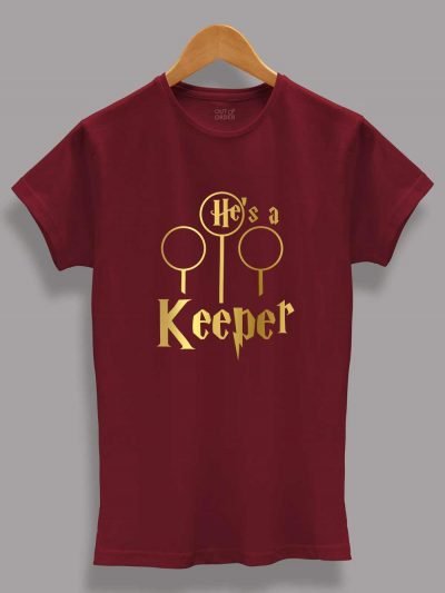 Buy She's a Catch and He's a Keeper Couple T-shirt for Women