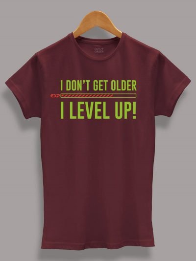 Buy I level Up Women's Birthday T-shirt displayed on a hanger