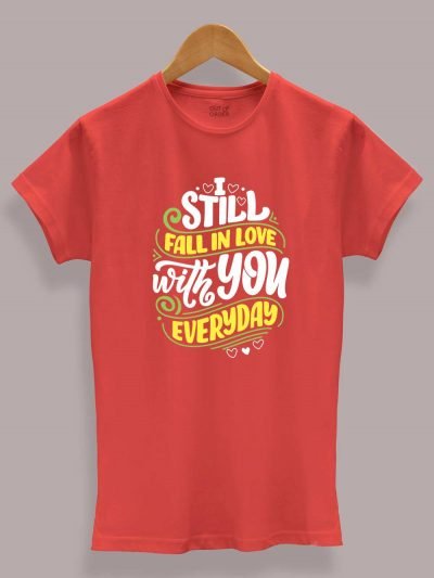 Buy I Still Fall in Love Couple T-shirt for Women