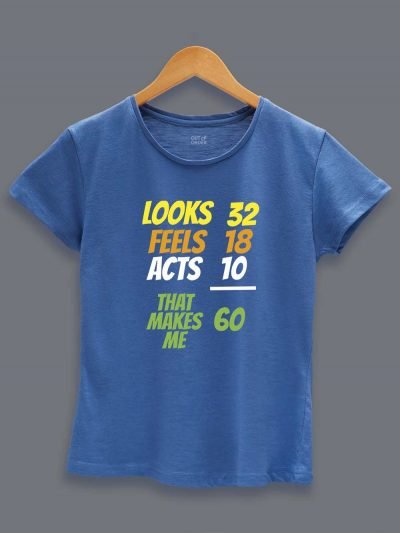 buy that makes me 60 women's birthday t-shirt