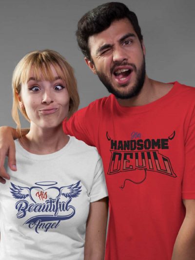 Buy Angel and Devil Couple T-shirt