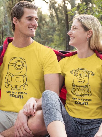 One in a Minion Couple T-shirt for sale