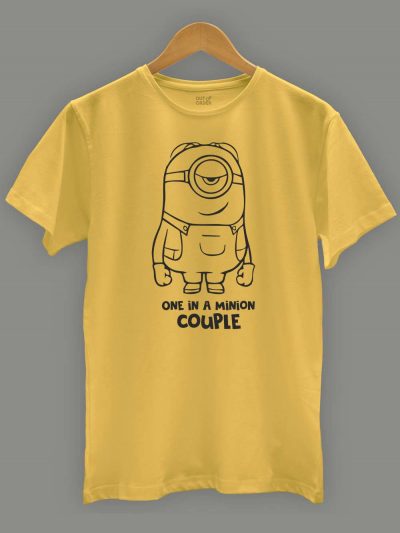 One in a Minion Couple T-shirt for men