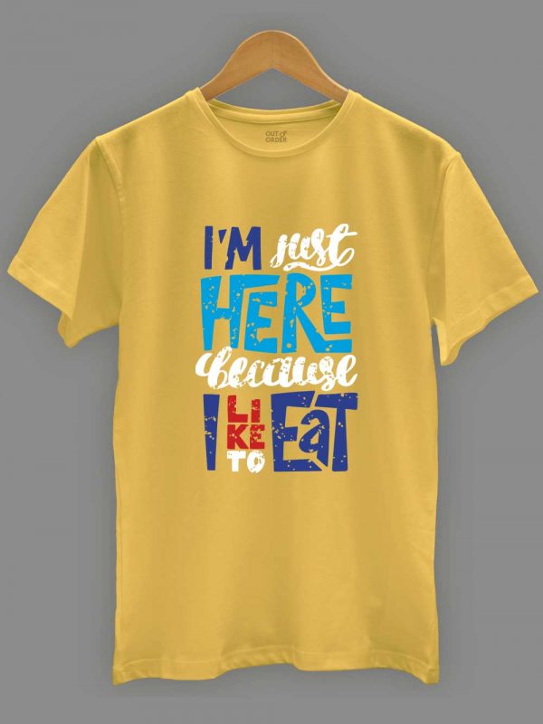 I am Just here Funny Gym T shirt close up
