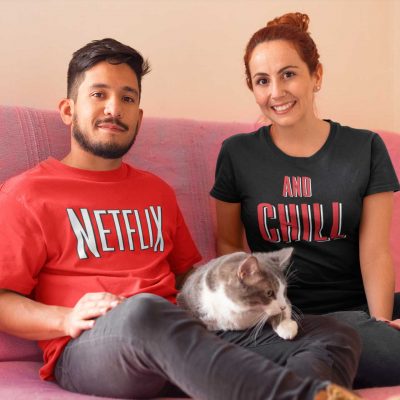 Buy Netflix and Chill T-shirt for Couple